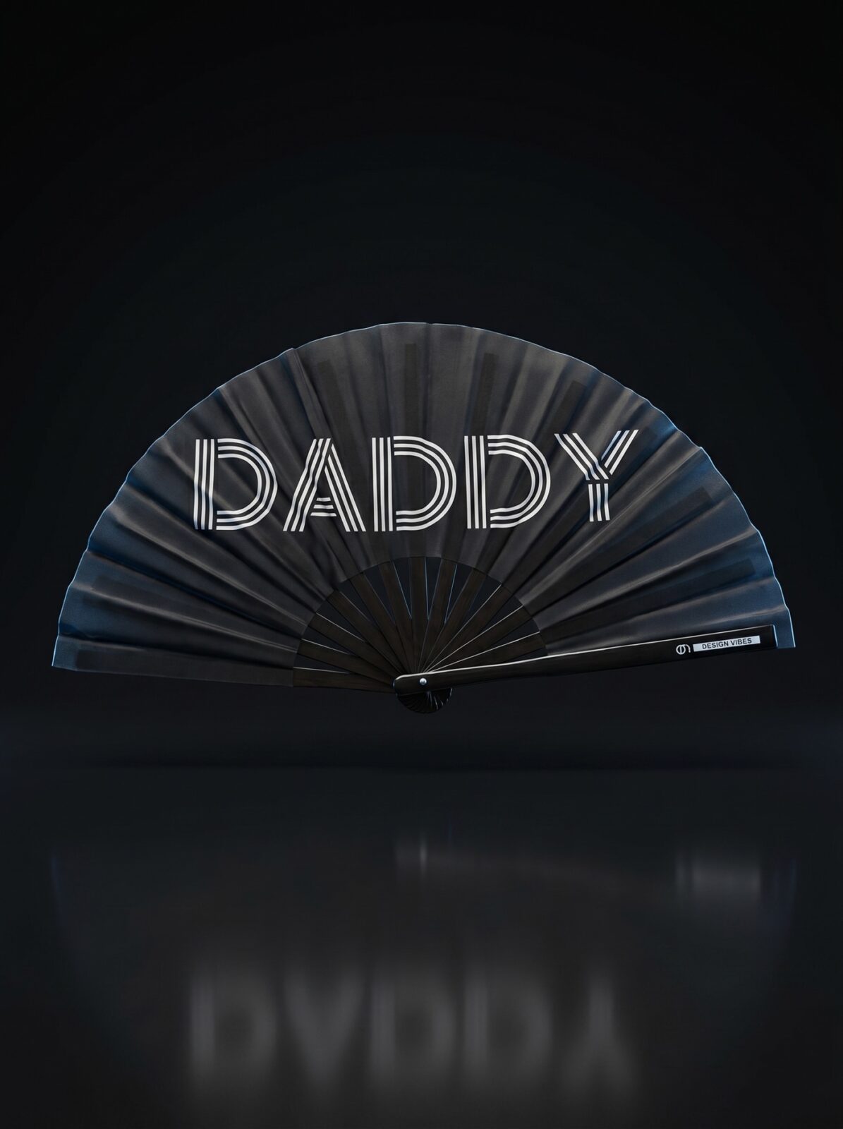 Festival Fan “DADDY” in zwart – Rave & Pride accessoire