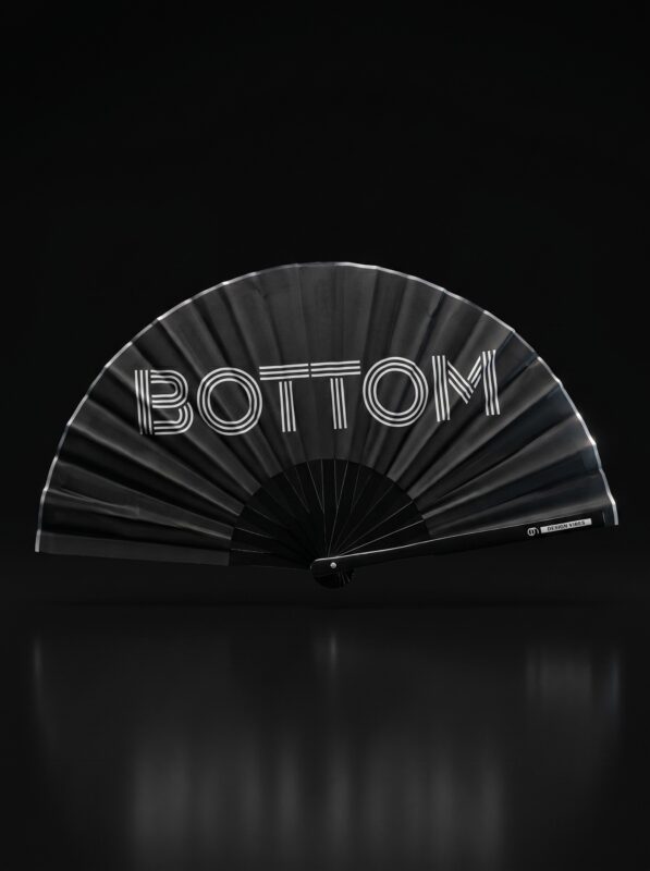 Festival Fan "BOTTOM" in zwart - CSD & Rave accessoire