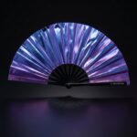 Festival Fan holografisch blauw-paars metallic – Rave accessoire – Weergave 1