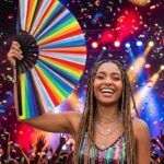 Festival-Fächer Pride Regenbogen-Streifen, CSD & Pride Accessoire, Weergave 4