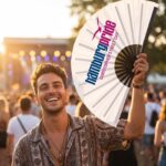 Festival-Fächer Hamburg Pride CSD in Weiß, Logo-Edition, Weergave 3