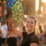 Festival Fan, zwart met regenboogstippen, Rave & CSD, Weergave 3