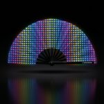 Festival Fan donkerblauw met regenboog hartjes – CSD & Pride – Weergave 1