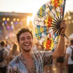 Festival Fan “ZAP BOOM POW” gele comic – Rave & Party – Weergave 3