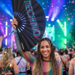 Festival Fan “Techno” Zwart Teal-Roze – Techno & Rave – Weergave 4