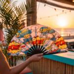 Festival Fan “ZAP BOOM POW” gele comic – Rave & Party – Weergave 6