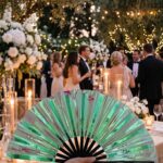 Festival Fan holografisch groen – iriserende accessoire voor Rave – Weergave 7
