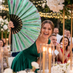 Festival Fan holografisch groen – iriserende accessoire voor Rave – Weergave 8
