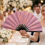 Festival Fan holografisch roze – geïriseerd Pride accessoire – Weergave 6
