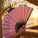 Festival Fan holografisch roze – geïriseerd Pride accessoire – Weergave 7