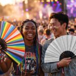 Festivalwaaier zilver glitter – sprankelend rave- & pride-accessoire – Weergave 6