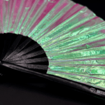 Festival Fan, holografisch groen, iriserend rave-accessoire, Weergave 10