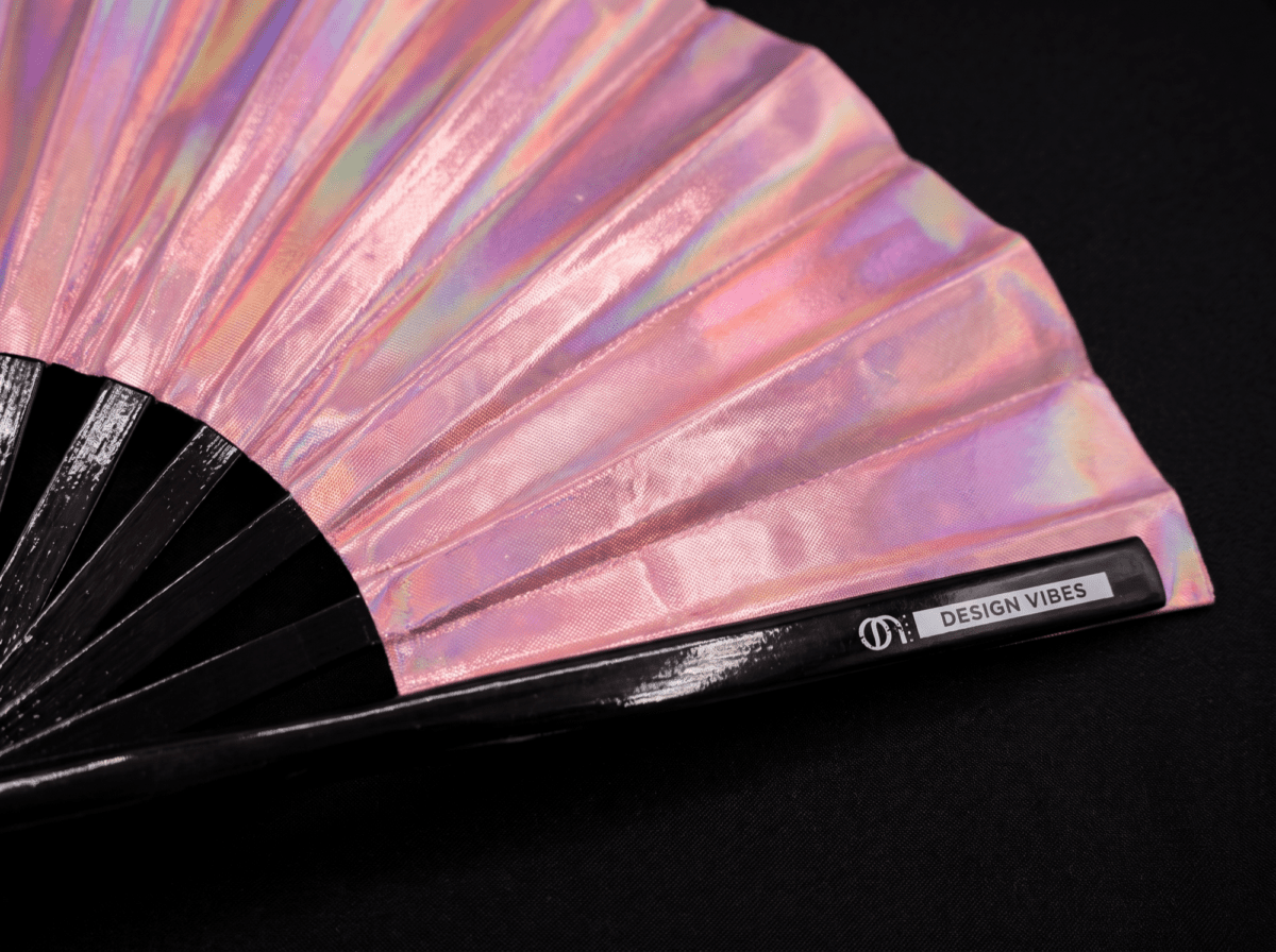 Festival Fan, holografisch roze, iriserend Pride-accessoire, Weergave 10