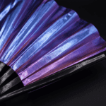 Festival Fan, holografisch blauw-paars metallic, rave-accessoire, Weergave 10