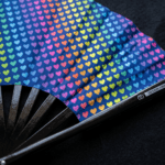 Festival Fan donkerblauw met regenbooghartjes, CSD & Pride, Weergave 8