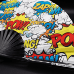 Festival Fan „ZAP BOOM POW” Geel Comic, Rave & Feest, Weergave 8