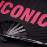 Festival Fan „ICONIC” in zwart/roze, rave-statement, Weergave 6