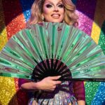 Festival Fan, holografisch groen, iriserend rave-accessoire, Weergave 5