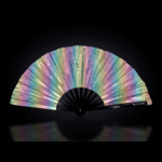 Festival Fans met holografische glitters in pastelkleuren en regenboogtinten voor festivals en Raves, Weergave 1