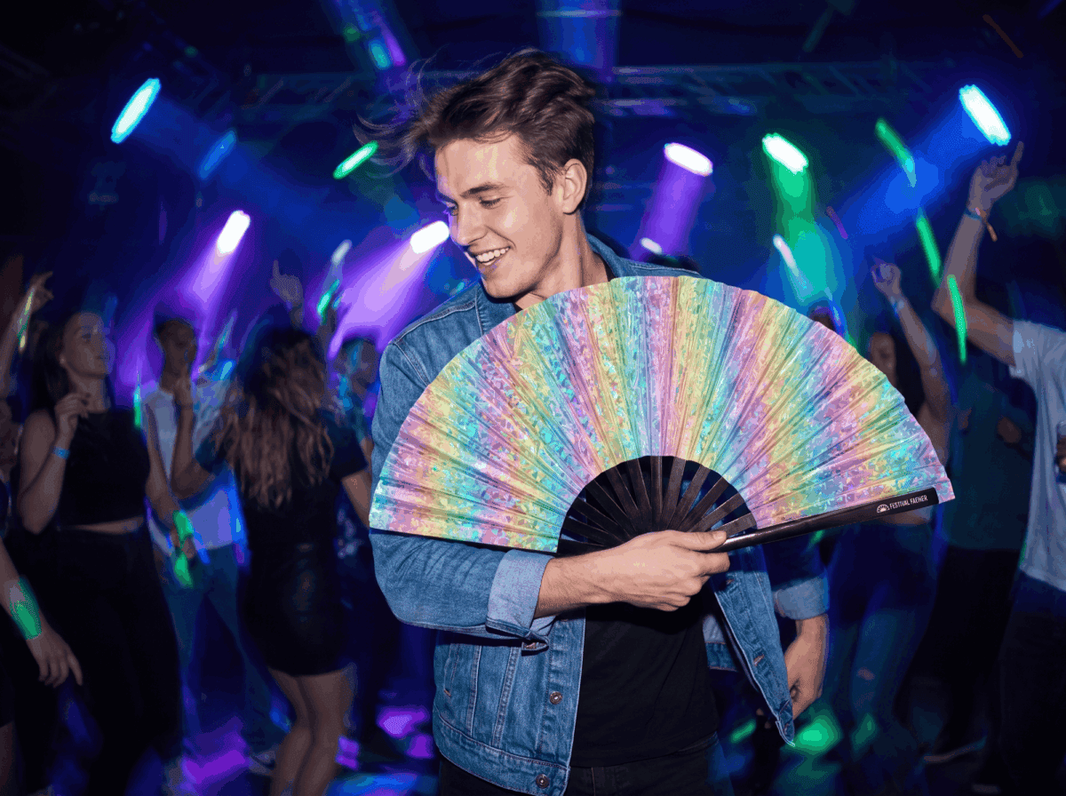 Festival Fans Holo Kristal Pastel voor raves en festivals, Weergave 2