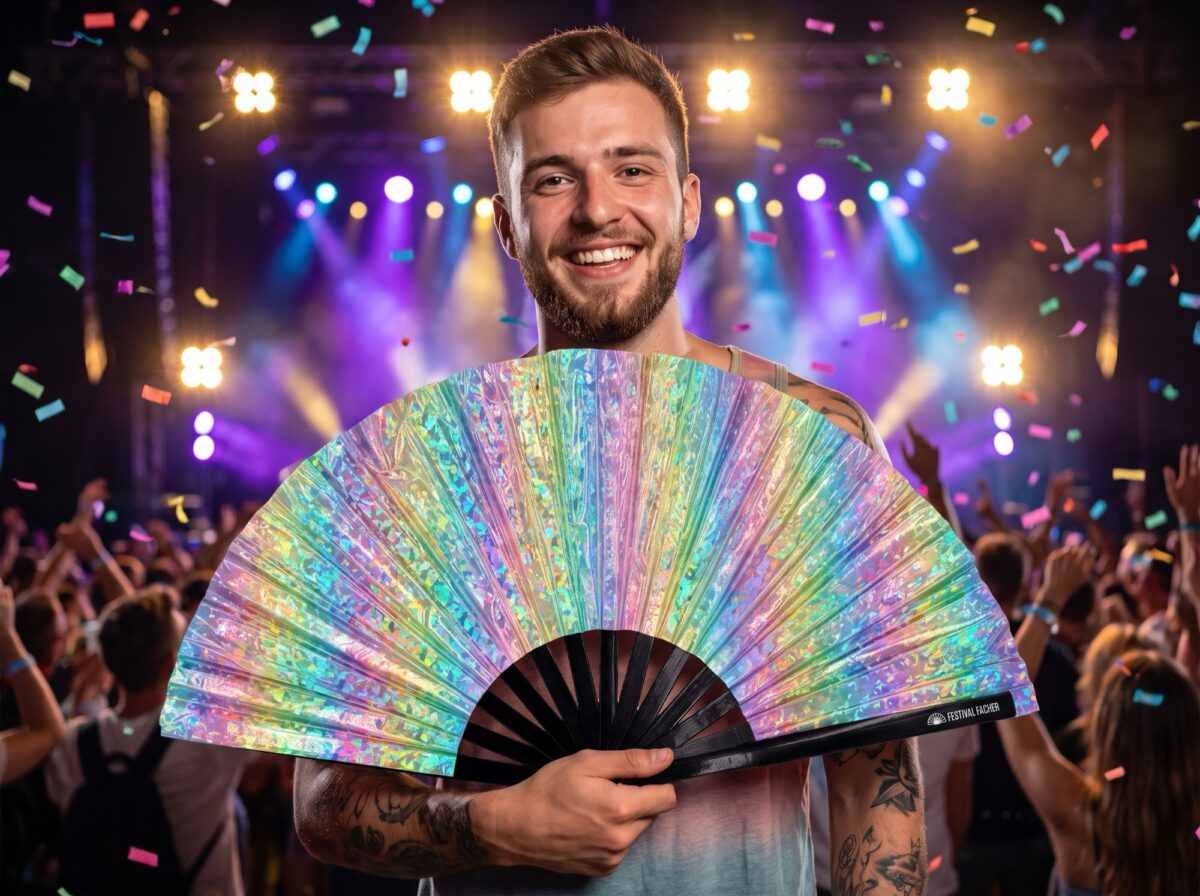 Festival Fans Holo Kristal Pastel voor raves en festivals, Weergave 4