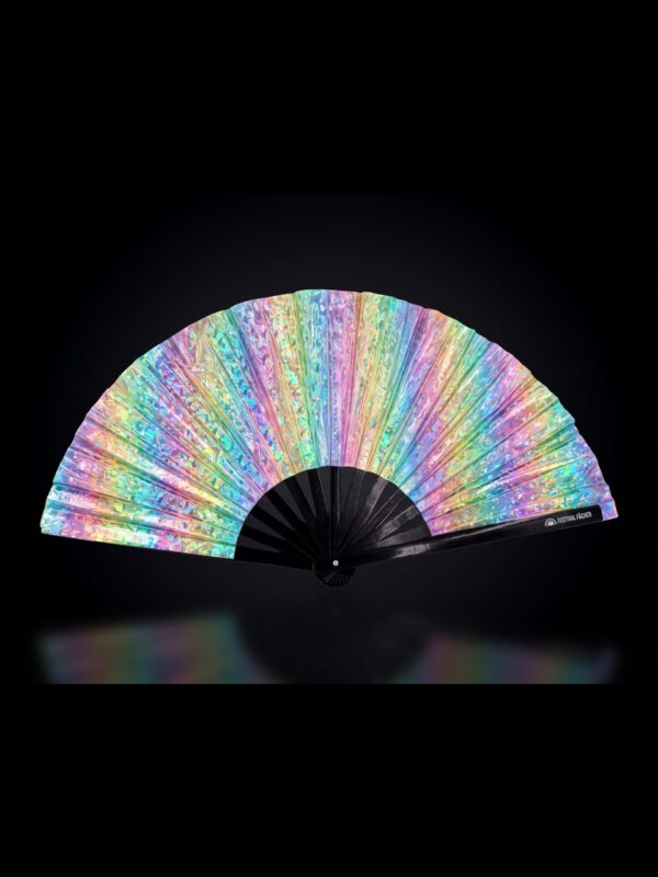 Festival Fans Holo Kristal Pastel voor raves en festivals