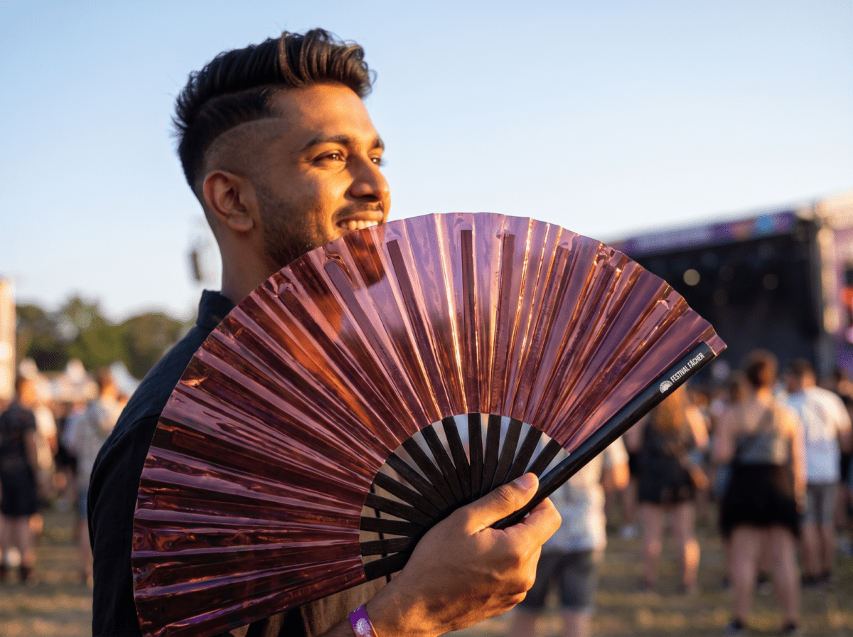 Festival Fans, holografisch, transparant, bordeauxrood, voor festivals en Raves, Weergave 3