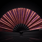 Festival Fans, holografisch, transparant, bordeauxrood, voor festivals en Raves, Weergave 1