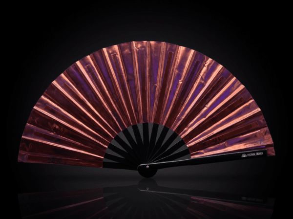 Festival Fans, holografisch, transparant, bordeauxrood, voor festivals en Raves