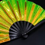 Festival Fans, holografisch, transparant, neongroen, voor Rave & Techno, Weergave 5