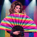 Transparante Festival Fan met regenboogstrepen voor CSD & Pride, Weergave 5