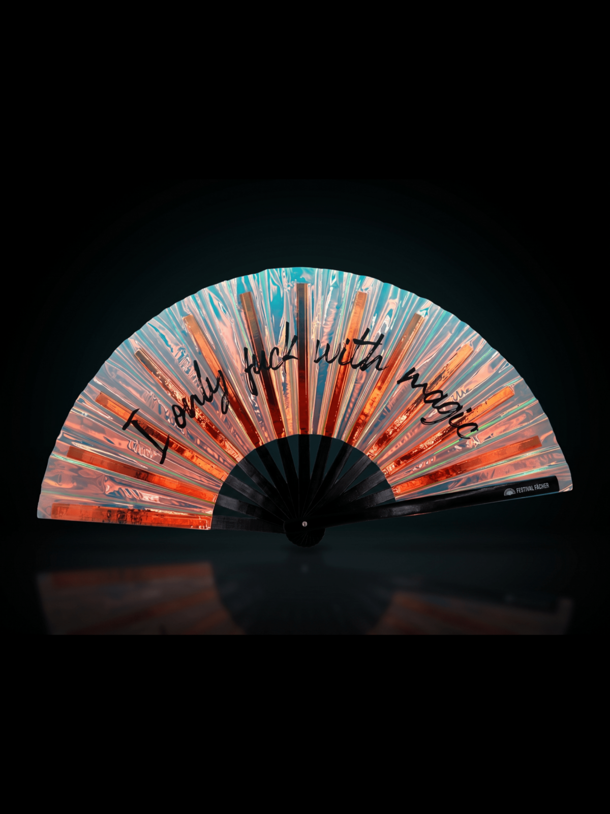Festival Fan „I only fuck with magic“ Holo-koper voor raves en festivals