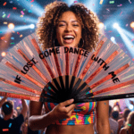 Festival Fan „IF LOST, COME DANCE WITH ME“ Holo-koper voor festivals en Raves, Weergave 4
