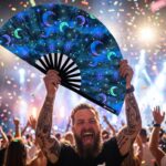Festival Fan Maan & Sterren Nachtblauw voor festivals & boho, Weergave 4
