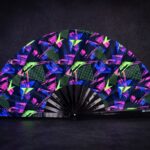 Festival Fan Neon-geometrie Zwart voor Techno & Rave, Weergave 5