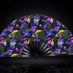 Festival Fan Neon-geometrie Zwart voor Techno & Rave, Weergave 1