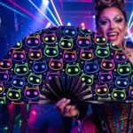 Festival Fans met neonkatten, zwart, voor raves en festivals, Weergave 5