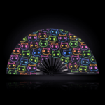 Festival Fans met neonkatten, zwart, voor raves en festivals, Weergave 1