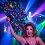 Festival Fan met neonvlinders, zwart, voor Rave en blacklight, Weergave 5