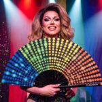 Festival Fan, zwart met regenboogstippen, Rave & CSD, Weergave 5
