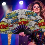 Festival Fan „ZAP BOOM POW” Geel Comic, Rave & Feest, Weergave 5