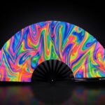 Festival Fan Psychedelic Fire, kleurrijk, voor Techno & Rave, Weergave 1