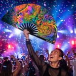 Festival Fans Psychedelic Wirbel Bunt voor psytrance & goa, Weergave 4