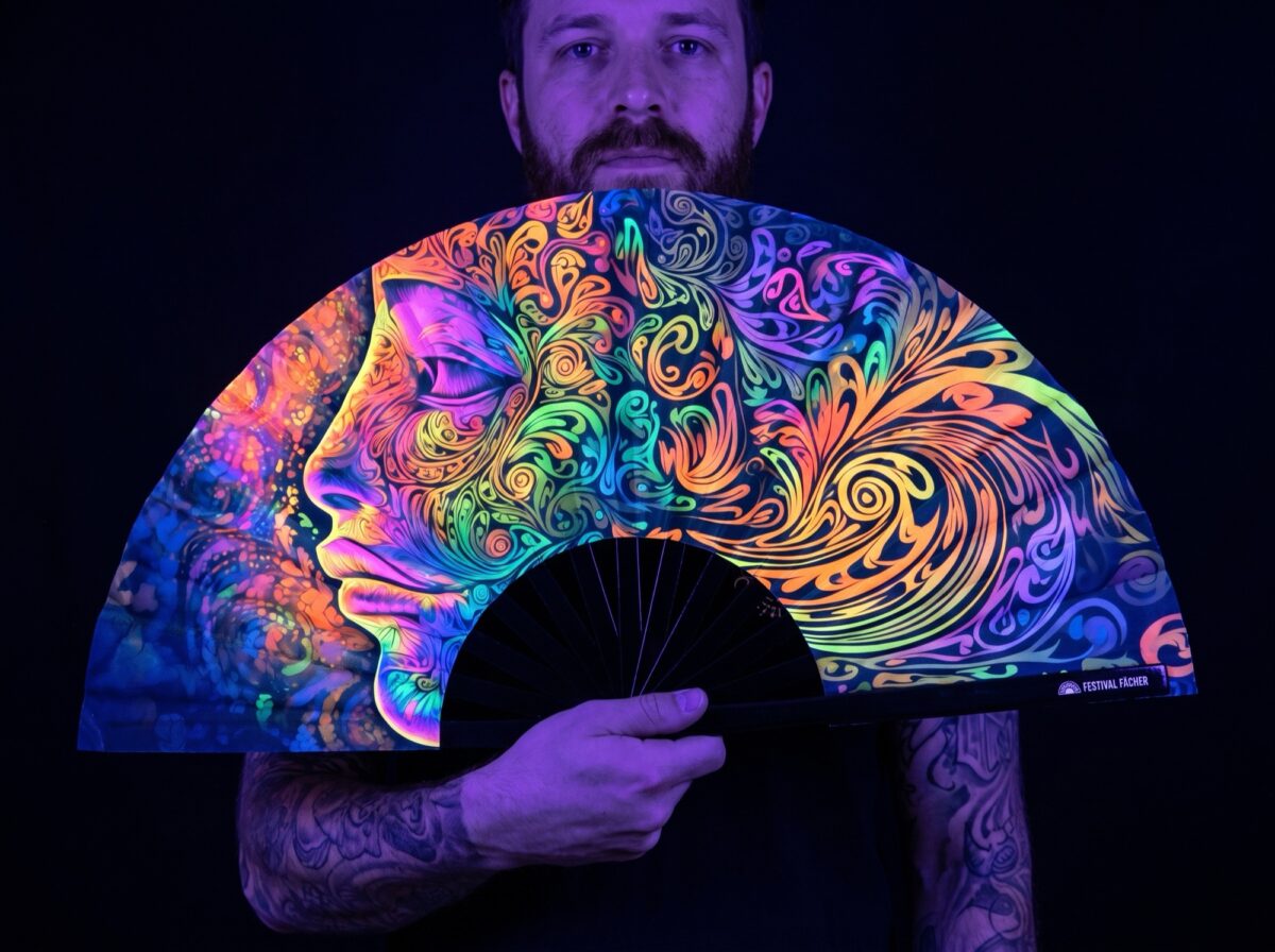 Festival Fans Psychedelic Wirbel Bunt voor psytrance & goa Rave (UV)