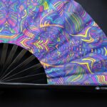 Festival Fan Psychedelic Mandala Paars voor psytrance & Rave, Weergave 5