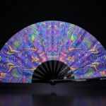 Festival Fan Psychedelic Mandala Paars voor psytrance & Rave, Weergave 1