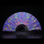 Festival Fan Psychedelic Mandala Paars voor psytrance & Rave, Weergave 1