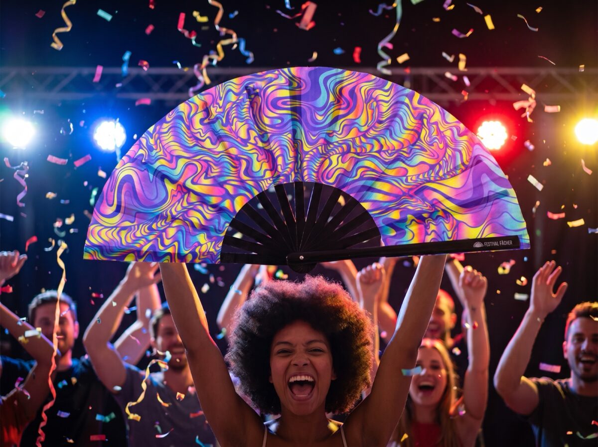 Festival Fan Psychedelic Melt Paars voor Goa & Psytrance, Weergave 4