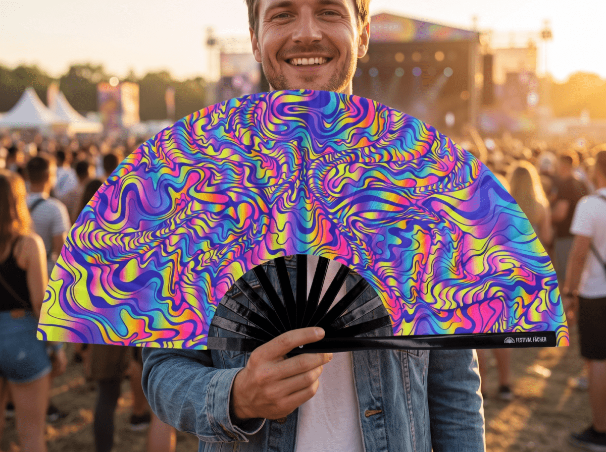 Festival Fan Psychedelic Melt Paars voor Goa & Psytrance, Weergave 3
