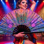 Festival Fan met vlinder-mandala, paars, voor psytrance & festivals, Weergave 5